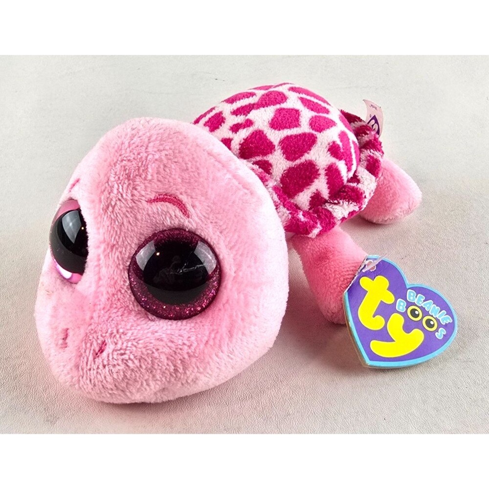 TY Beanie Boos MYRTLE 6" Pink Turtle Glitter Eyes BRAND NEW WITH TAGS Retired